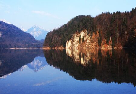 Lake in Alpsの写真素材
