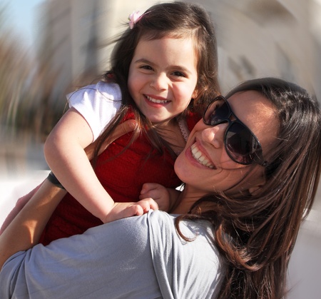 Mother and daughter spend their free time togetherの写真素材