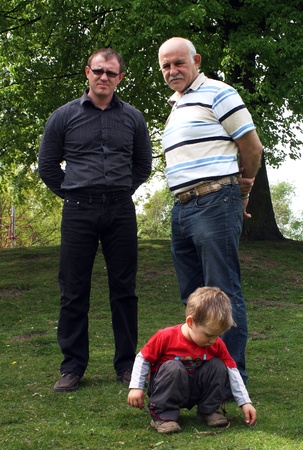 Grandfather, dad and son