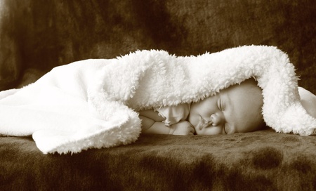 Beautiful month-old girl の写真素材
