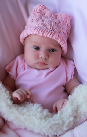 Beautiful month-old girl の写真素材