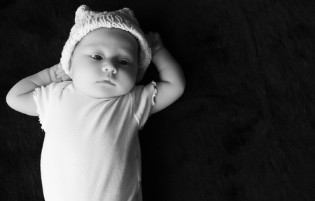 Beautiful month-old girlの写真素材