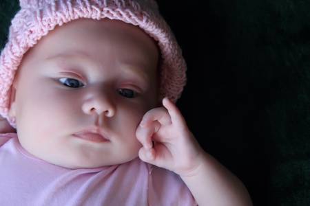 Beautiful month-old girlの写真素材