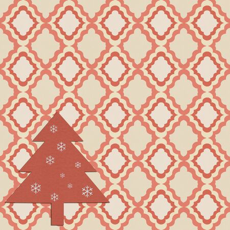 christmas pattern on textured paperの写真素材