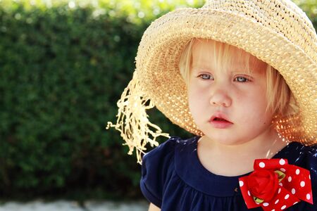 cute little girl in the hat