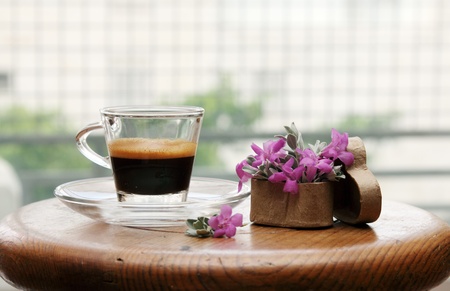 morning cup of coffeeの写真素材