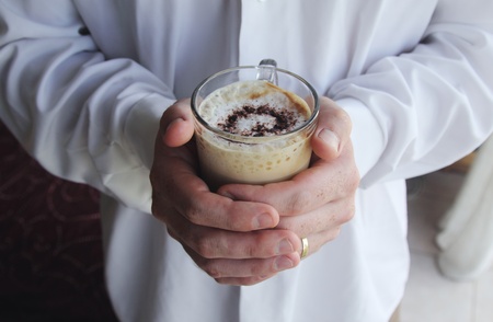 morning cup of coffeeの写真素材