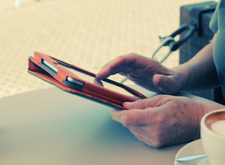 close up of senior womanの写真素材