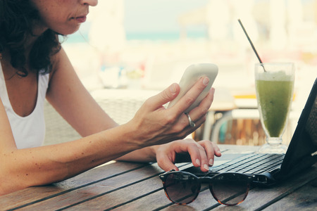 woman with laptop