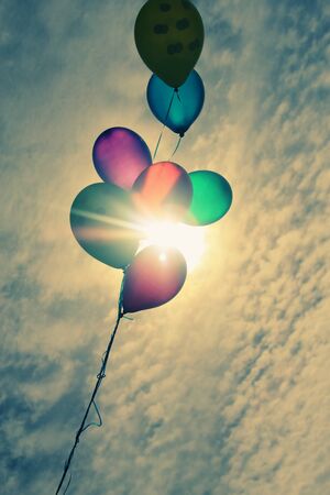 Close up of colorful balloonsの写真素材