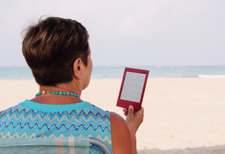Senior woman reading a book
