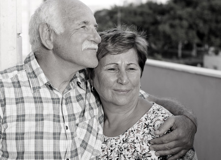 portait of happy senior coupleの写真素材