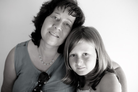 Portrait of mother and daughterの写真素材