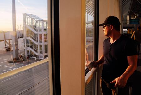 businessman in airportの写真素材