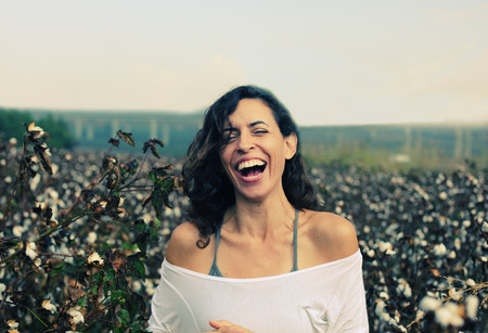 Portrait of beautiful 35 years old woman outdoors