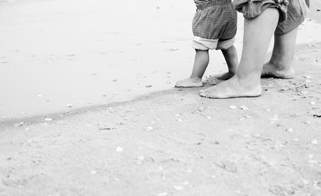 baby's first stepsの写真素材