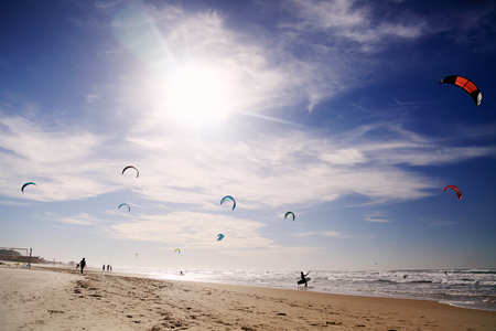 Wallpaper with winter beachの写真素材