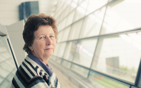 Portrait of beautiful 70 years old womanの写真素材