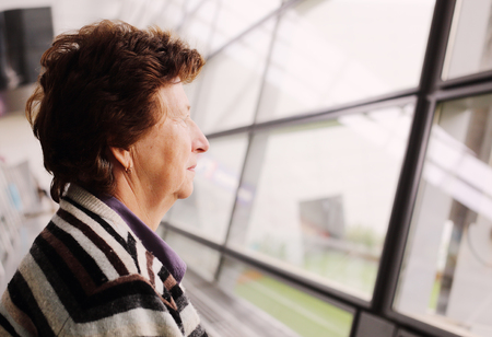Portrait of beautiful 70 years old womanの写真素材
