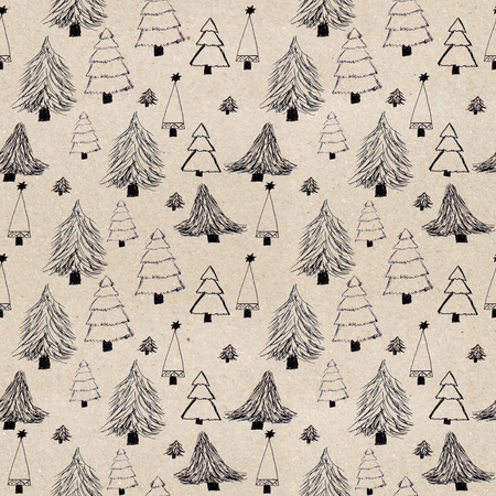 seamless textured Christmas patternの写真素材