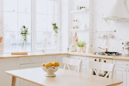 Kitchen interior with vintage kitchenwareの写真素材