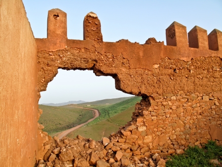 Break down the wall, The freedom is outsideの写真素材