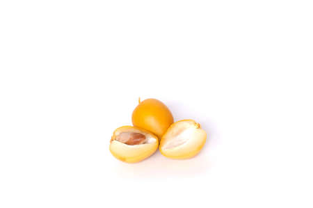 Fresh date isolated white back groundの写真素材