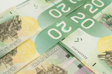 Green bank notes  forming a nice backgroundの写真素材