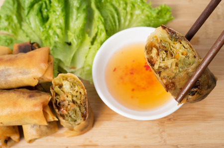 Vietnamese vegeratian egg rolls, cha gio chay