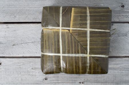 Cooked  square glutinous rice cake, Vietnamese new year food