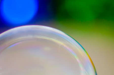 Soap buble on bokeh backgroundの写真素材