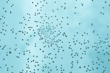 Blue air bubles in water background