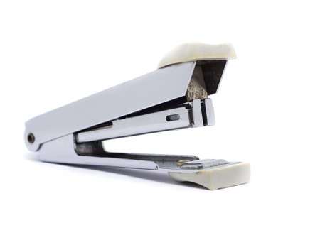 Old Stapler isolated on white background.の写真素材