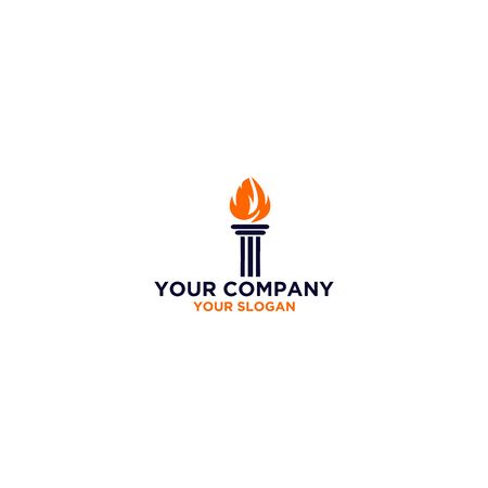 Legal Torch Logo Design Vectorのイラスト素材
