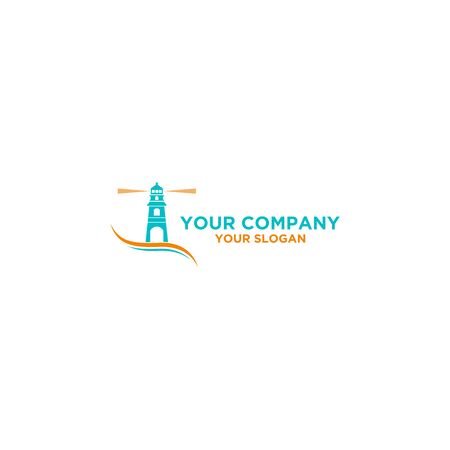 Law Firm Lighthouse Logo Design Vectorのイラスト素材