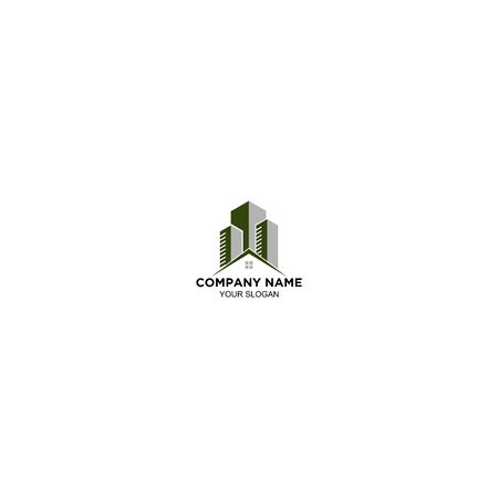 city building skyline house apartment vector logo design templateのイラスト素材