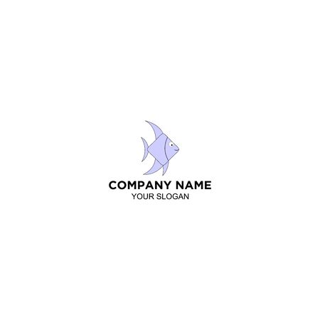 Fish Cute Logo Design Vectorのイラスト素材