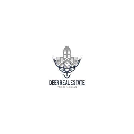 Deer Real Estate Logo Design Vectorのイラスト素材