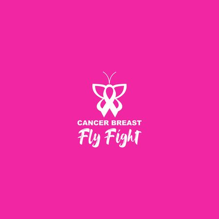 Fight Breast Cancer Logo Design Vectorのイラスト素材