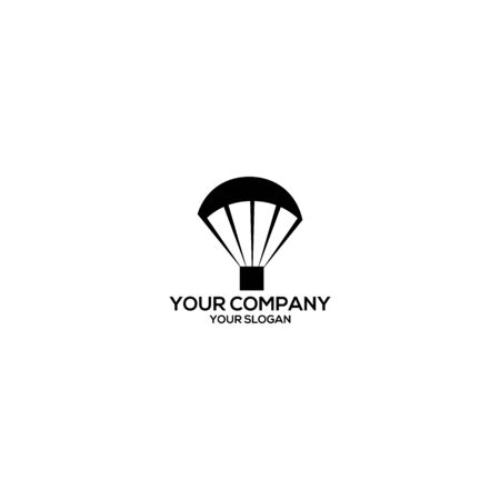 Black Airdrop Logo Design Vectorのイラスト素材
