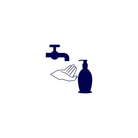 Hand Washing Hygiene with soap vectorのイラスト素材