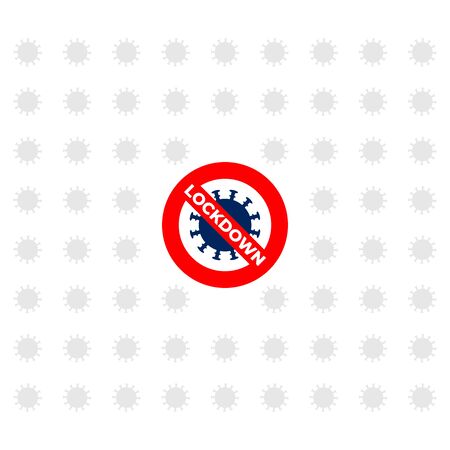 sign caution coronavirus Lockdown vectorのイラスト素材