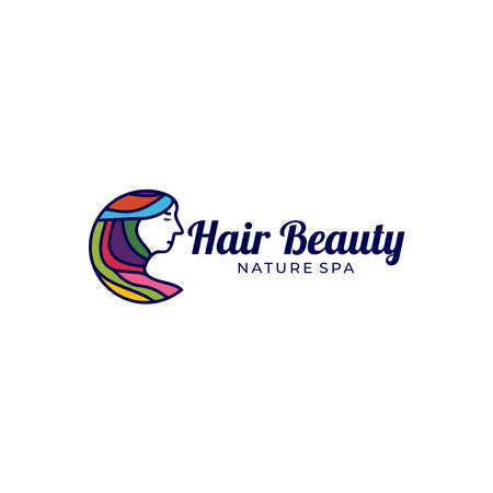 Hair Beauty Salon Spa Logo Designのイラスト素材