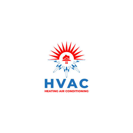 HVAC Construction Logo Design Vectorのイラスト素材