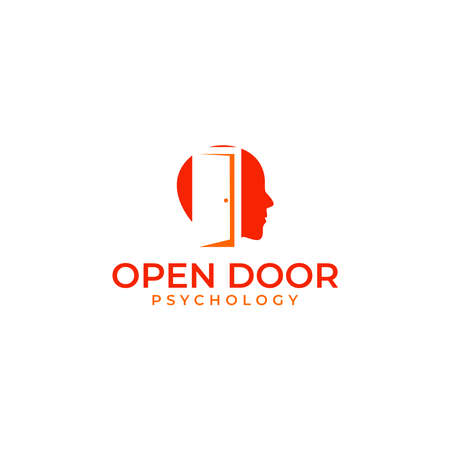 Open Door Psychology Logo Design Vectorのイラスト素材