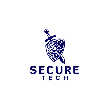 Secure Tech Logo Design Vectorのイラスト素材