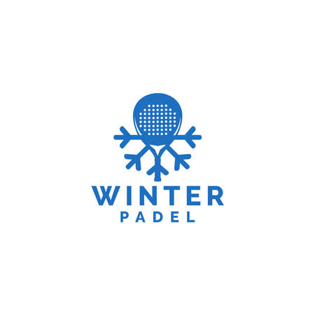 Winter Padel Logo Design Vectorのイラスト素材