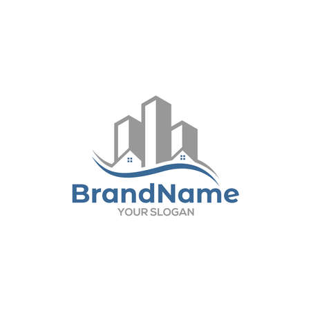 Coast Building Logo Design Vectorのイラスト素材