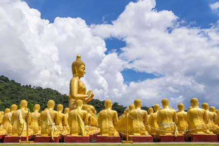 Buddha in Thai templeの写真素材