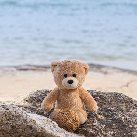 little bare on the beachの写真素材